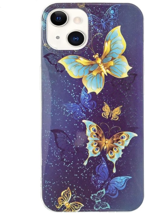 ETUI POKROWIEC DO APPLE IPHONE 13 MINI SILIKONOWE SOLIDNE PLECKI MOTYLE