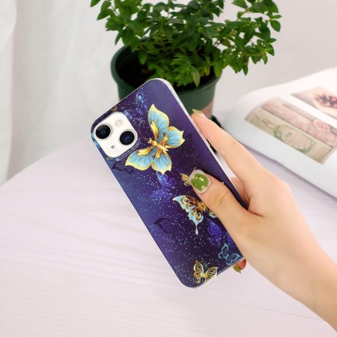 ETUI POKROWIEC DO APPLE IPHONE 13 MINI SILIKONOWE SOLIDNE PLECKI MOTYLE