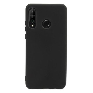 ETUI POKROWIEC DO HUAWEI P30 LITE CZARNE SILIKONOWE SOLIDNE PLECKI CASE