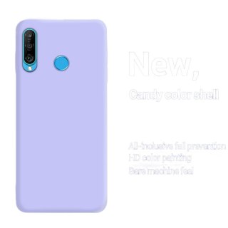 ETUI POKROWIEC DO HUAWEI P30 LITE FIOLETOWE SILIKONOWE SOLIDNE PLECKI CASE