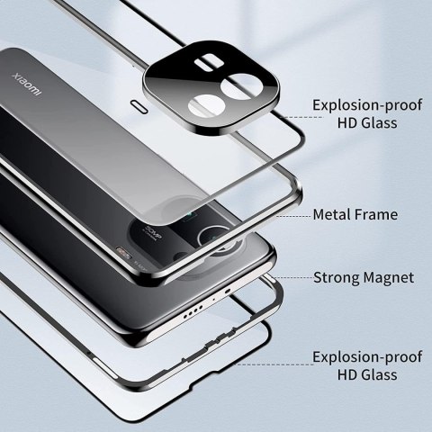 ETUI POKROWIEC DO XIAOMI MI 11 PRO SOLIDNA CZARNA RAMKA BUMPER METAL