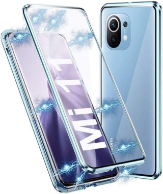 ETUI POKROWIEC DO XIAOMI MI 11 RAMKA BUMPER ZAMYKANA NIEBIESKA RAMKA CASE