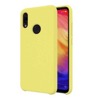 ETUI POKROWIEC DO XIAOMI REDMI NOTE 7 ŻÓŁTE SILIKONOWE SOLIDNE PLECKI