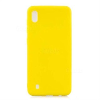 ETUI POKROWIEC DO SAMSUNG GALAXY A10 CASE ŻÓŁTE SILIKONOWE PLECKI CASE