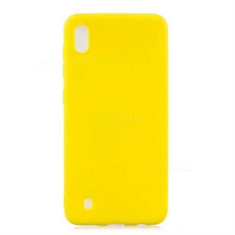 ETUI POKROWIEC DO SAMSUNG GALAXY A10 CASE ŻÓŁTE SILIKONOWE PLECKI CASE