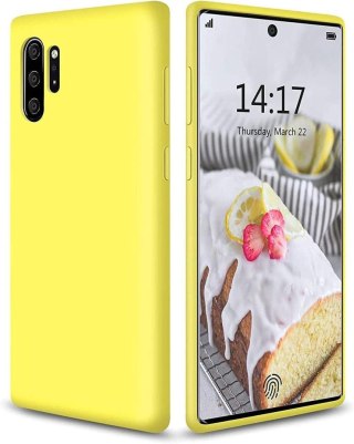 ETUI POKROWIEC DO SAMSUNG GALAXY NOTE 10+ CASE ŻÓŁTE SILIKONOWE PLECKI