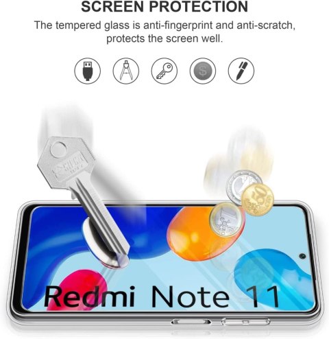 ETUI POKROWIEC XIAOMI REDMI NOTE 11/NOTE 11S 4G BEZBARWNE PLECKI +3x SZKŁO