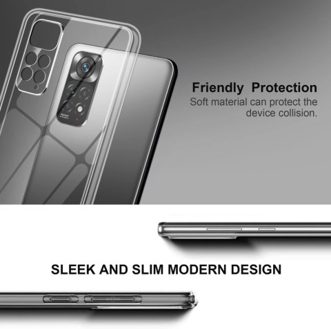 ETUI POKROWIEC XIAOMI REDMI NOTE 11/NOTE 11S 4G BEZBARWNE PLECKI +3x SZKŁO