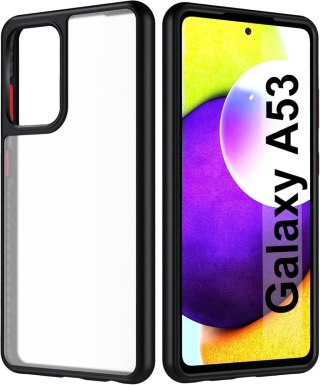 ETUI POKROWIEC SAMSUNG GALAXY A53 TWARDE PLECKI PRZEZROCZYSTE CZARNA RAMKA