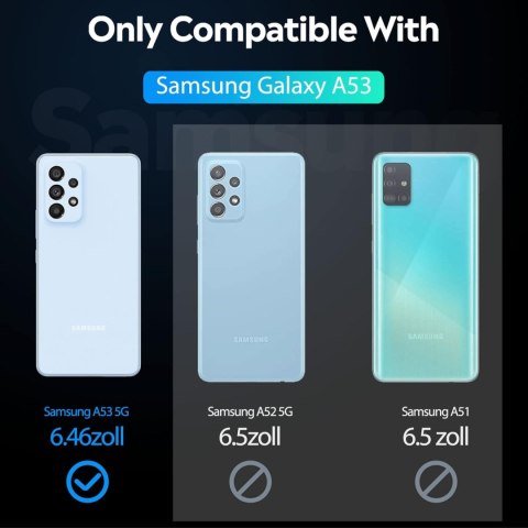 ETUI POKROWIEC SAMSUNG GALAXY A53 TWARDE PLECKI PRZEZROCZYSTE CZARNA RAMKA