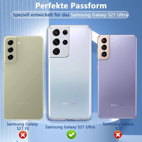 ETUI POKROWIEC SAMSUNG GALAXY S21 ULTRA 5G CASE SILIKONOWE BEZBARWNE PLECKI