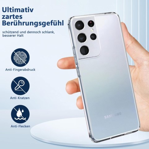 ETUI POKROWIEC SAMSUNG GALAXY S21 ULTRA 5G CASE SILIKONOWE BEZBARWNE PLECKI