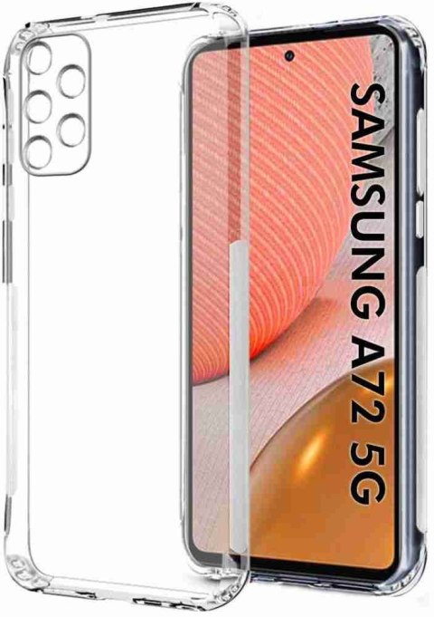 ETUI SAMSUNG GALAXY A72 5G/4G BEZBARWNE SILIKON PLECKI +2x SZKŁO HARTOWANE