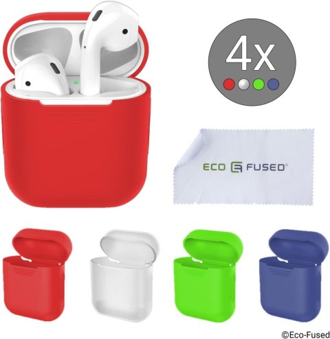 ETUI SILIKONOWE DO APPLE AIRPODS 2-GENERACJI CASE SILIKONOWY ZIELONY BIAŁY