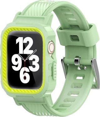 ETUI Z PASKIEM DO ZEGARKA APPLE WATCH 42mm SE/7/6/5/4/3/2/1 ZIELONY