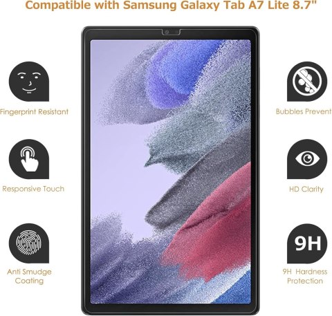 SZKŁO HARTOWANE NA TABLET SAMSUNG GALAXY TAB A7 LITE 8.7" SOLIDNE 2 SZTUKI