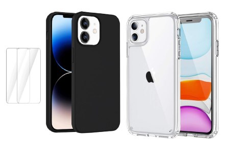 ZESTAW 2x ETUI APPLE IPHONE 11 6.1" +2x SZKŁO HARTOWANE + ETUI WODOODPORNE