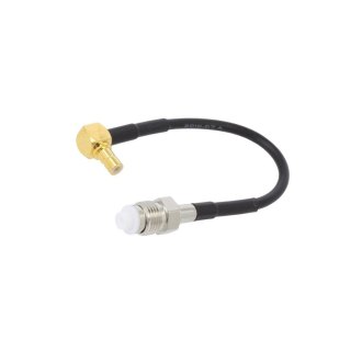 ZŁĄCZE KABLA ADAPTER ANTENOWY WTYK SMB-B GNIAZDO FME-A KĄTOWY JC 10cm