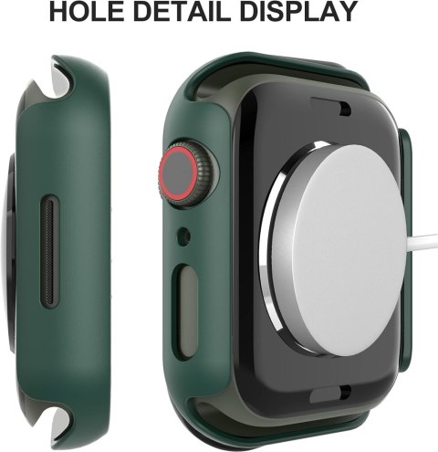 2x ETUI OBUDOWA NA ZEGAREK APPLE WATCH 4/5/6/SE 44mm ZIELONA ZE SZKŁEM