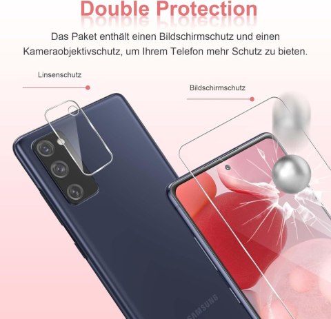 2x SZKŁO HARTOWANE DO SAMSUNG GALAXY S20 FE 5G 6.50" +2x SZKŁO NA APARAT