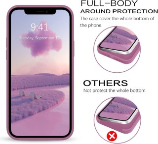 ETUI DO APPLE IPHONE 12 PRO MAX SILIKONOWE WZMOCNIONE FIOLETOWE