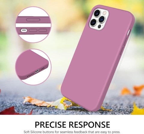 ETUI DO APPLE IPHONE 12 PRO MAX SILIKONOWE WZMOCNIONE FIOLETOWE