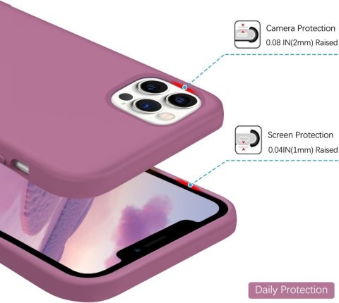 ETUI DO APPLE IPHONE 12 PRO MAX SILIKONOWE WZMOCNIONE FIOLETOWE