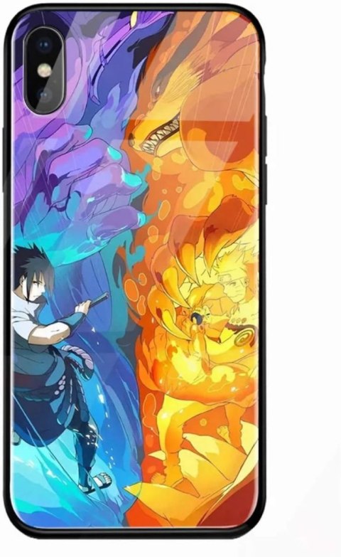 ETUI DO APPLE IPHONE XS MAX 6.46" CASE SILIKONOWY SZKLANY NARUTO ANIME