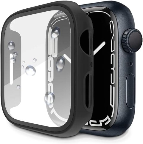 ETUI NA SMARTWATCH APPLE WATCH SERII 7 45mm CZARNA OBUDOWA ZE SZKŁEM