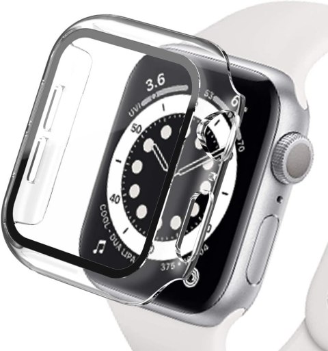 ETUI NA SMARTWATCH APPLE WATCH SERII 7 45mm PRZEZROCZYSTA OBUDOWA ZE SZKŁEM