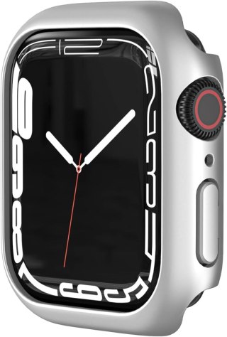 ETUI NA SMARTWATCH APPLE WATCH SERII 7 45mm SREBRNA OBUDOWA ZE SZKŁEM