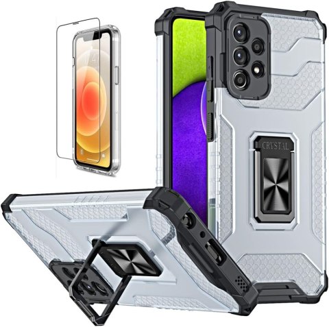 ETUI PANCERNE NA SAMSUNG GALAXY A32 5G CASE CZARNY + SZKŁO HARTOWANE