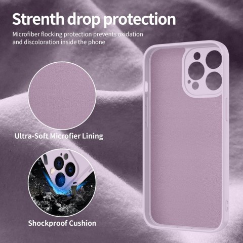 ETUI POKROWIEC APPLE IPHONE 13 PRO MAX 6.7" CASE FIOLETOWY +2X SZKŁO +SMYCZ