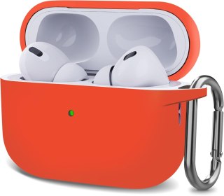 ETUI POKROWIEC CASE APPLE AIRPODS PRO 2 GENERACJI 2022 POMARAŃCZ SILIKONOWE