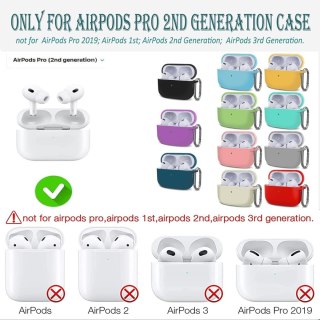 ETUI POKROWIEC CASE APPLE AIRPODS PRO 2 GENERACJI 2022 POMARAŃCZ SILIKONOWE