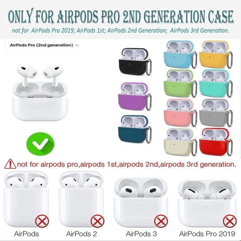 ETUI POKROWIEC CASE APPLE AIRPODS PRO 2 GENERACJI 2022 POMARAŃCZ SILIKONOWE