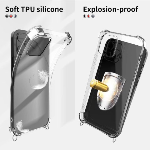 ETUI POKROWIEC DO OPPO FIND X5 PRO BEZBARWNE SILIKONOWE PLECKI +SMYCZ