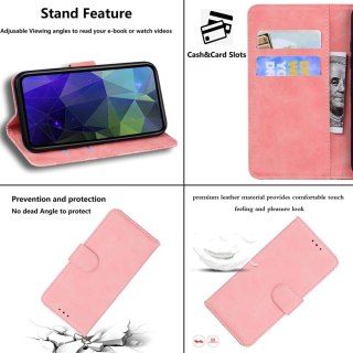 ETUI POKROWIEC DO SAMSUNG GALAXY A22 4G CASE ZAMYKANY Z KLAPKĄ PUDROWY RÓŻ