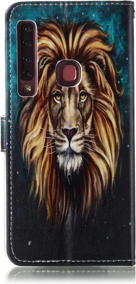 ETUI POKROWIEC DO SAMSUNG GALAXY A9 SOLIDNY CASE ZAMYKANY Z KLAPKĄ WZÓR LEW