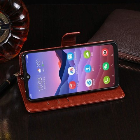 ETUI POKROWIEC DO ZTE BLADE V2020 SMART BRĄZOWE ZAMYKANE Z KLAPKĄ EKOSKÓRA