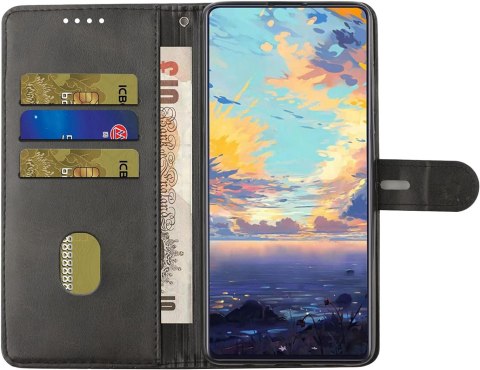 ETUI SAMSUNG GALAXY A03 CZARNY CASE ZAMYKANY Z KLAPKĄ EKOSKÓRA