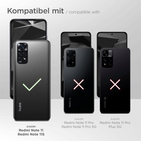 ETUI SILIKONOWE XIAOMI REDMI NOTE 11/NOTE 11S CZARNE ELASTYCZNE WYTRZYMAŁE