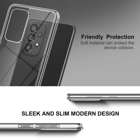 ETUI TRANSPARENTNE SAMSUNG GALAXY A33 5G SILIKONOWE + 3x SZKŁO HARTOWANE