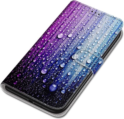 ETUI Z KLAPKĄ DO XIAOMI REDMI NOTE 11 PRO 5G CASE RÓŻOWY NIEBIESKI KROPLE