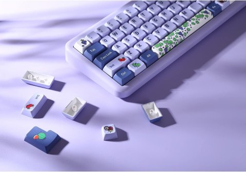 NAKŁADKI NA KLAWISZE KLAWIATURA MECHANICZNA KEYCAPS 104+24 FIOLETOWE OWOCE