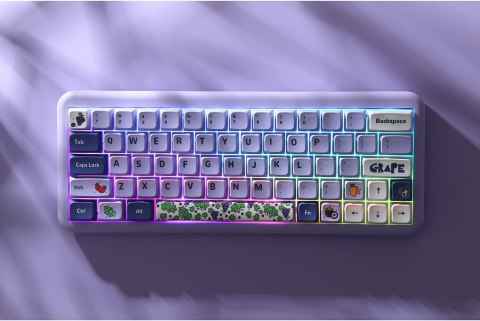 NAKŁADKI NA KLAWISZE KLAWIATURA MECHANICZNA KEYCAPS 104+24 FIOLETOWE OWOCE