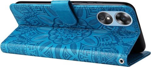 ZAMYKANE ETUI POKROWIEC DO OPPO 17 SOLIDNY CASE Z KLAPKĄ MANDALA TURKUSOWA