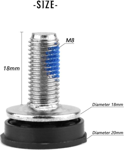 2x ŚRUBA MOCUJĄCA KORBĘ ROWEROWĄ 8mm IMBUS