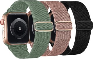 3x PASEK DO APPLE WATCH 38/40/41 SE/9/8/7/6/5/4/3/2/1 RÓŻ ZIELONY CZARNY