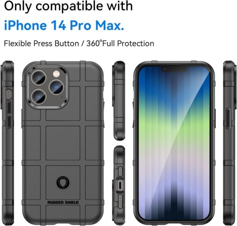 ETUI APPLE IPHONE 14 PRO MAX CZARNE SILIKONOWE WYTRZYMAŁE SOLIDNE